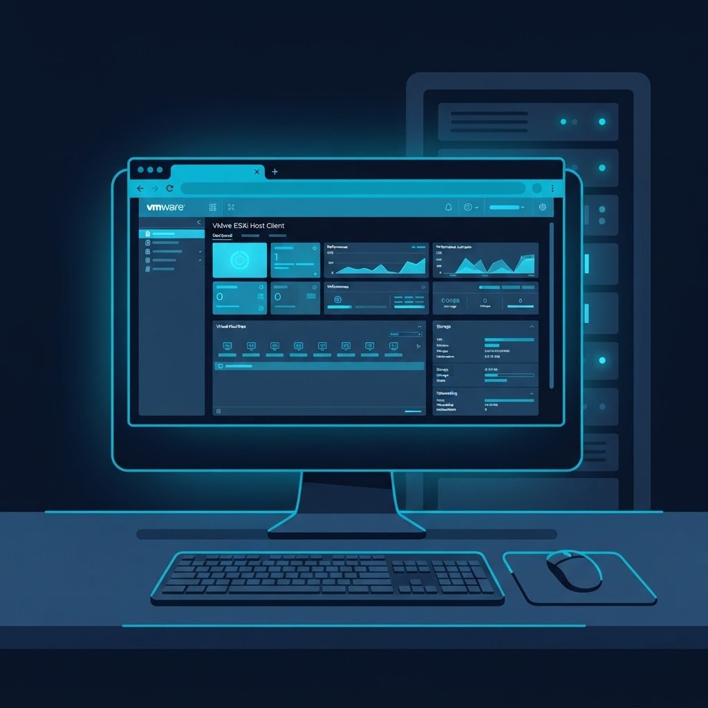 Connect to ESXi server from a client machine with the host web client