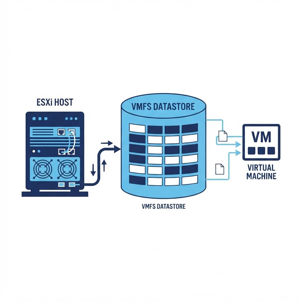 Create a VMFS datastore on ESXi local disks