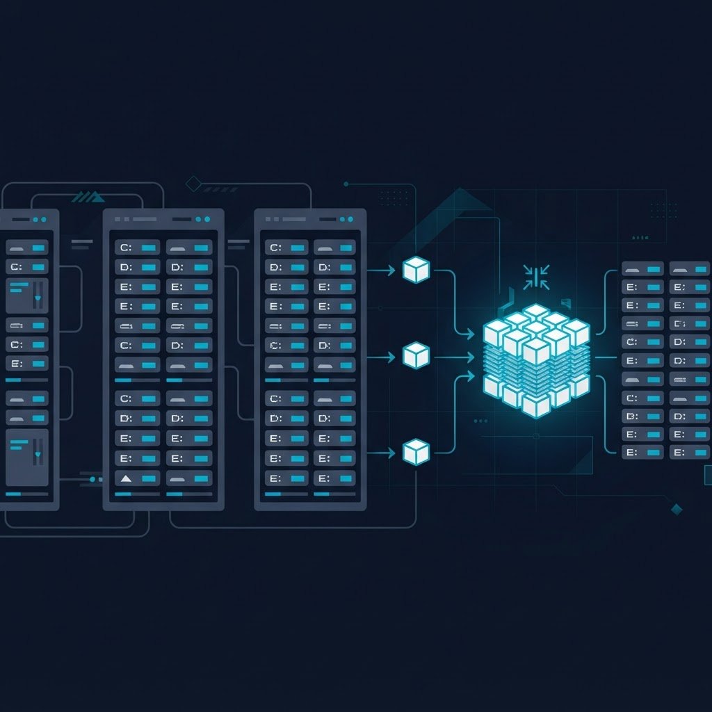 configure disks and volumes Windows Server in a home lab